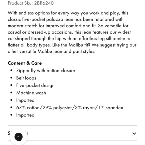 Boston Proper Brand Malibu new never worn high rise soft denim palazzo jeans.! - Picture 4 of 4